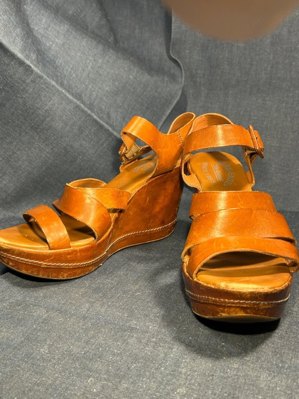Kork-Ease leather wedge platform sandals shoes
